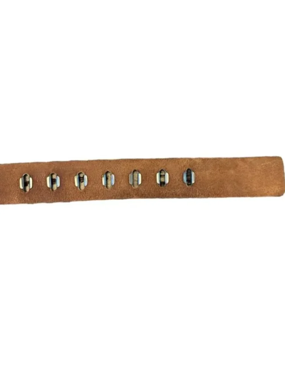 Cognac genuine leather‎ weathered western chic grommet belt  Small (30-32)
